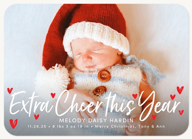 Extra Cheerful Personalized Holiday Cards