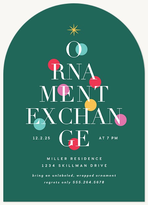 Ornament Exchange Holiday Party Invitations