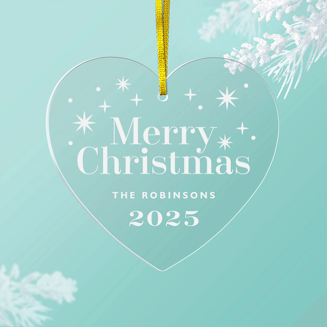 Christmas Stars Personalized Ornaments