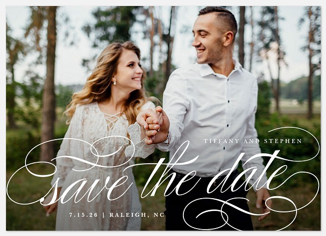 Ornamental Flourish Save the Date Photo Cards