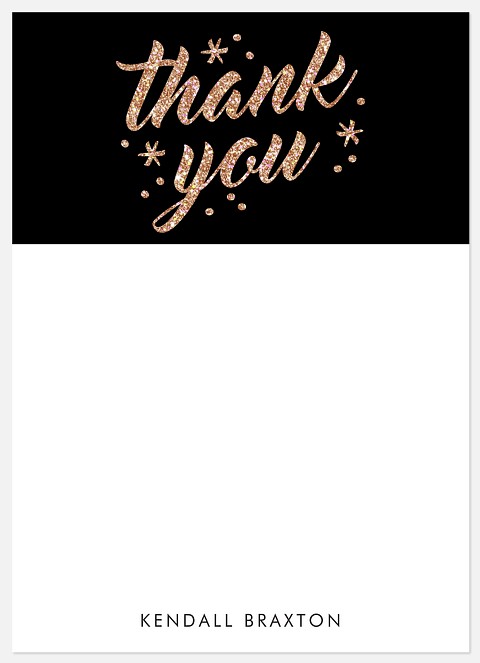 Glitter Script Thank You Cards 