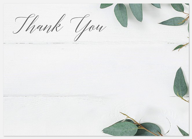 Natural Laurels Thank You Cards 