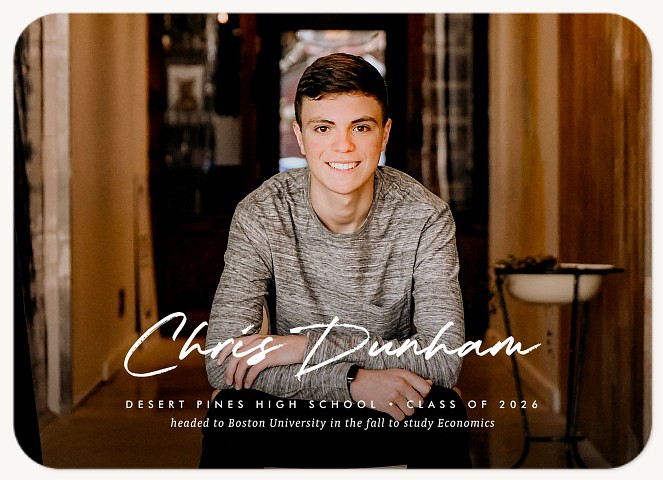 Slanted Signature Graduation Cards