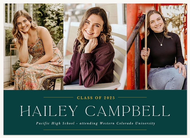Classic Triptych Graduation Cards