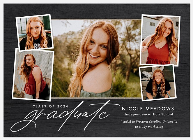 Wooden Collage Graduation Cards