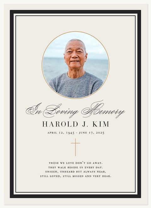 Classic Lines Memorial & Sympathy Cards