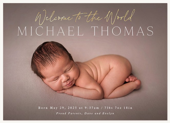 Welcome World Baby Announcements