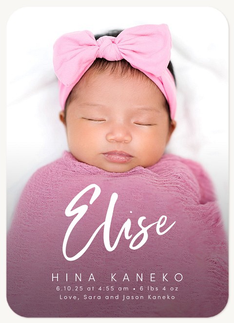 Painted Name Baby Announcements