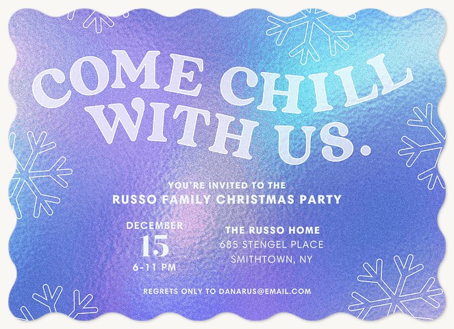 Chill With Us Holiday Party Invitations