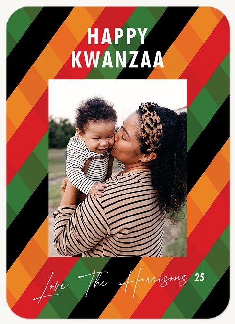 Striped Kwanzaa Kwanzaa Cards