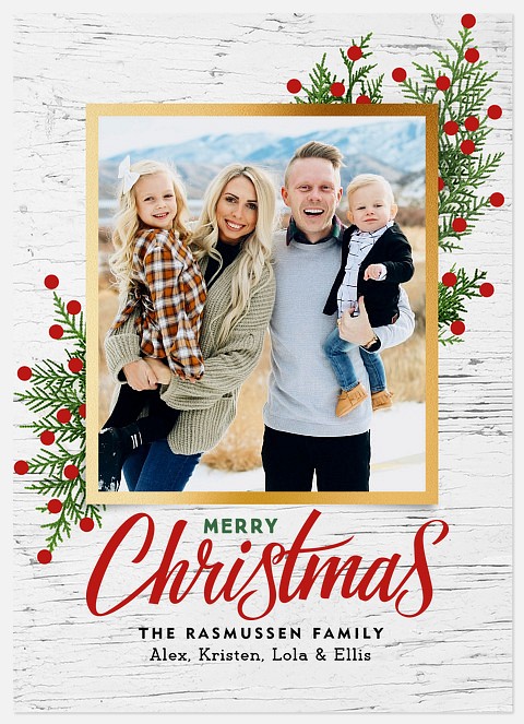 Rustic Springs Holiday Photo Cards