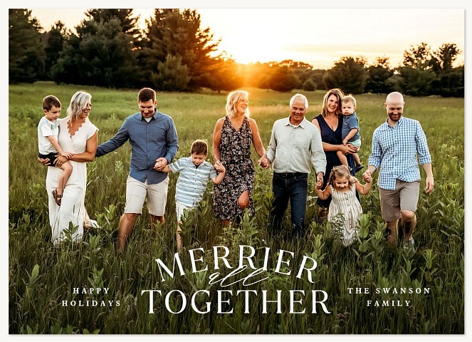 Merrier All Together Personalized Holiday Cards