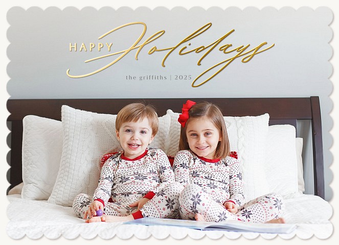 Script Top Personalized Holiday Cards