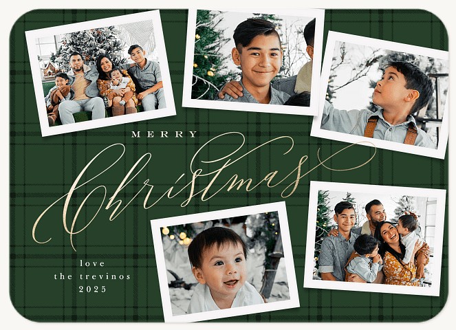 Tartan Scrapbook Personalized Holiday Cards