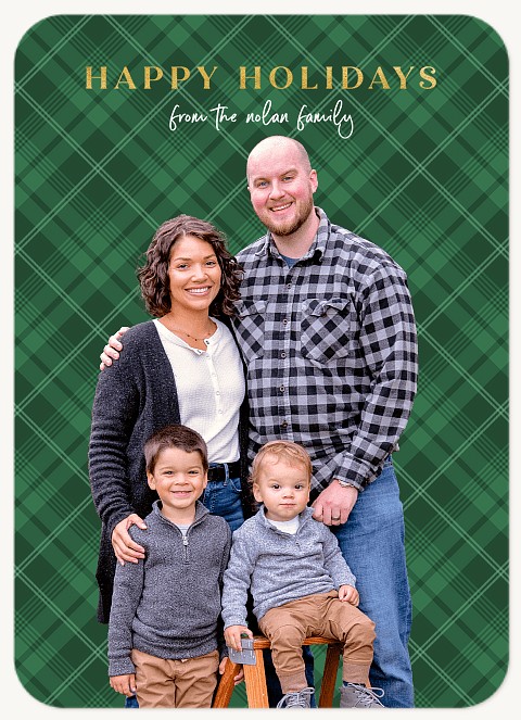 Magical Plaid Personalized Holiday Cards