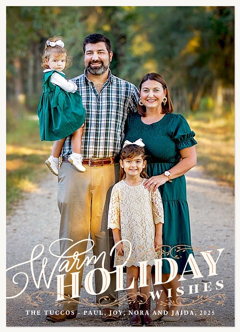 Delicate Vines Personalized Holiday Cards