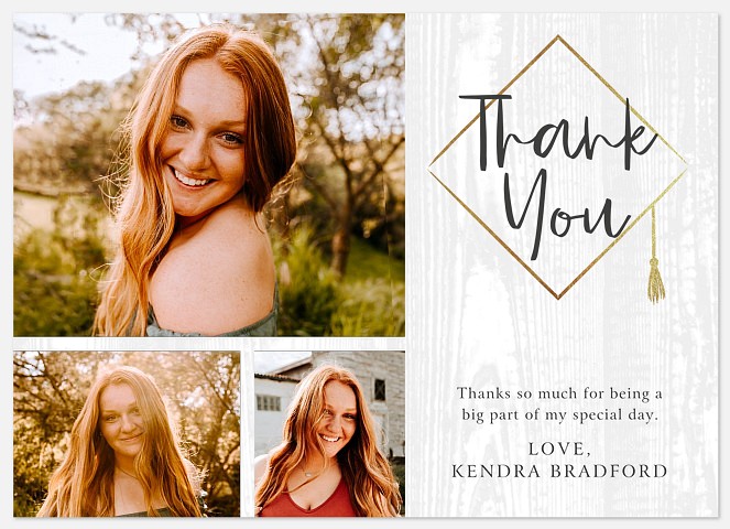 Shimmering Cap Thank You Cards 