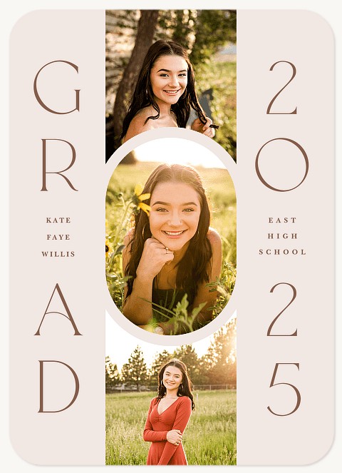 Oval Deco Graduation Cards
