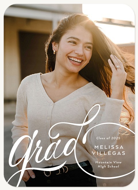 Sculpted Script Graduation Cards