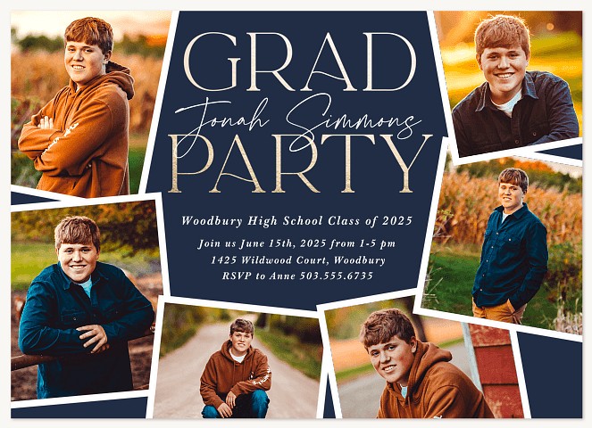 Party Pictorial Graduation Cards