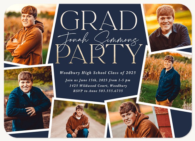 Party Pictorial Graduation Cards