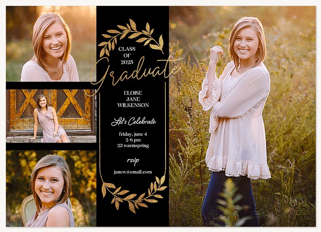 Luxury Laurels Graduation Cards