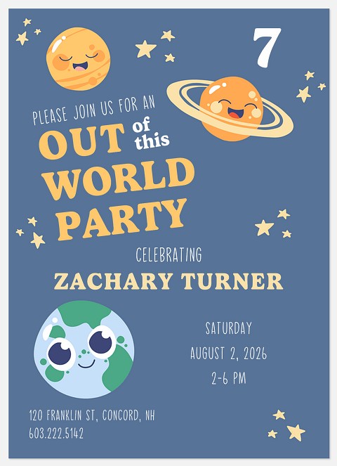 Beyond the Stars Kids' Birthday Invitations
