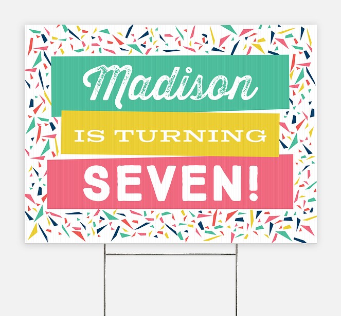 Geo Confetti Graduation Yard Signs