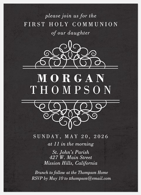 Patisserie First Communion Invitations