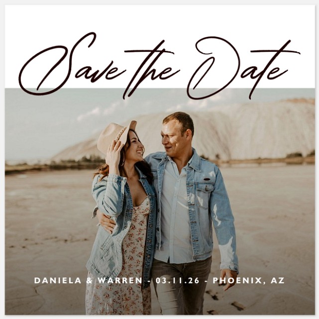 On The Horizon Save the Date Photo Cards