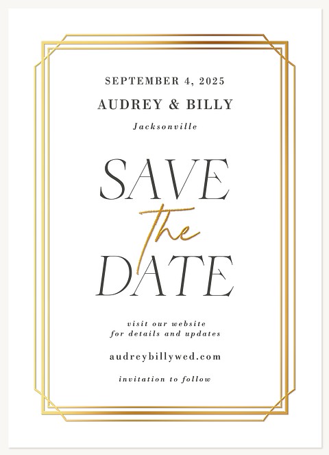 Gold Standard Save the Date Cards