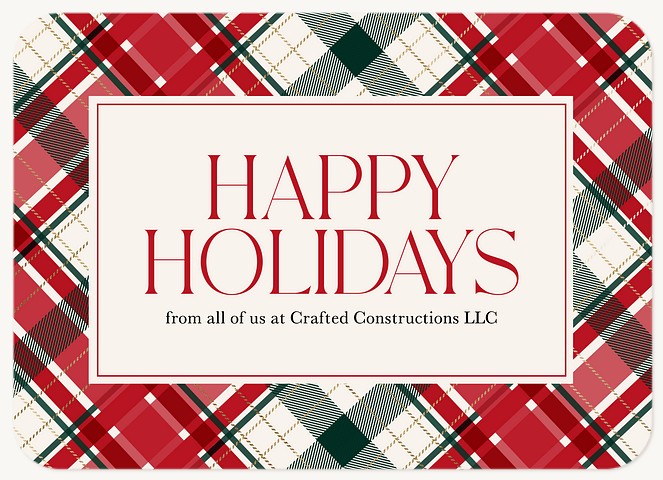 Tartan Cheer Business Holiday Cards