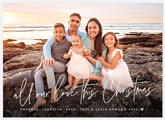All Our Love Holiday Photo Cards