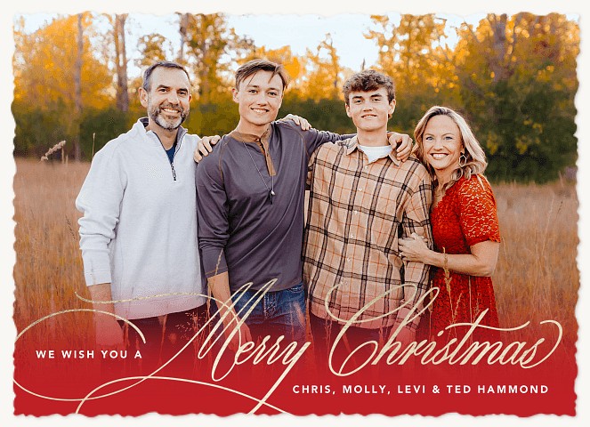 Glitter Noir Personalized Holiday Cards