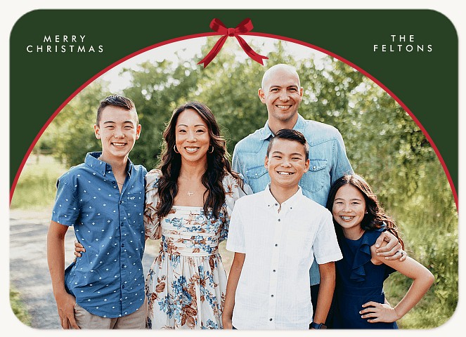 Bowed Arch Personalized Holiday Cards