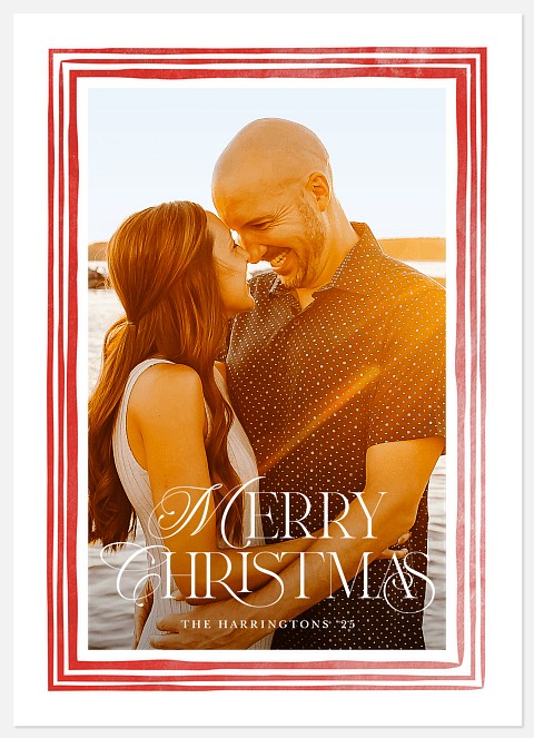 Painted Edge Holiday Photo Cards