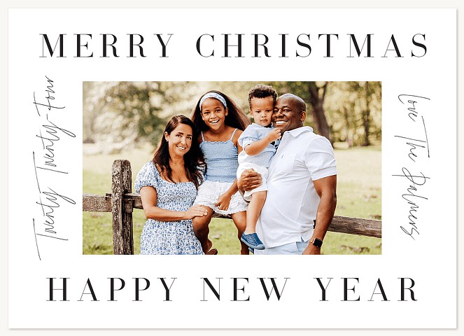 Type Around Personalized Holiday Cards
