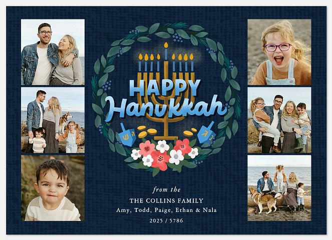 Hanukkah Wreath Hanukkah Photo Cards