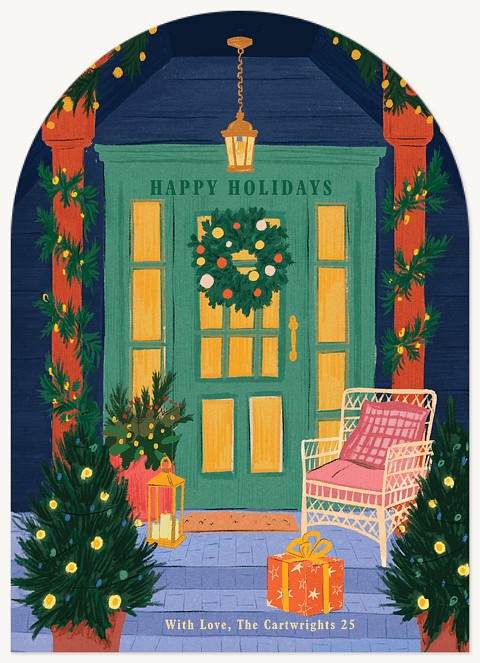 Front Porch Personalized Holiday Cards