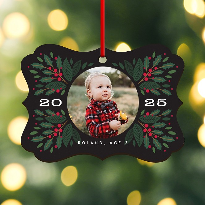 Winter Greenery Custom Ornaments