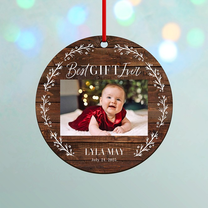 Best Gift Ever Custom Ornaments