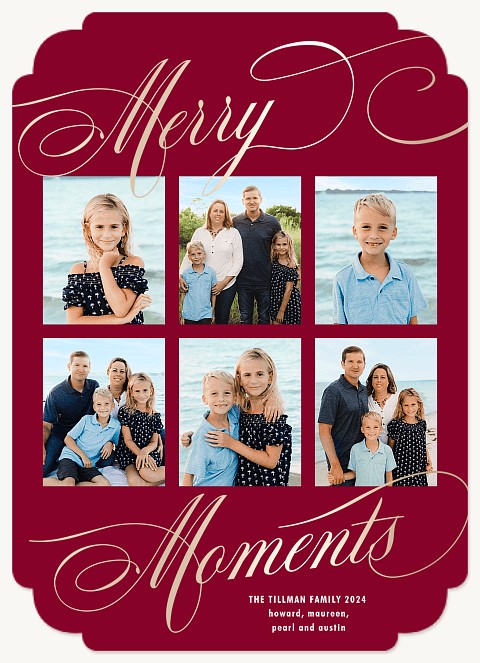 Scripted Elegance Personalized Holiday Cards