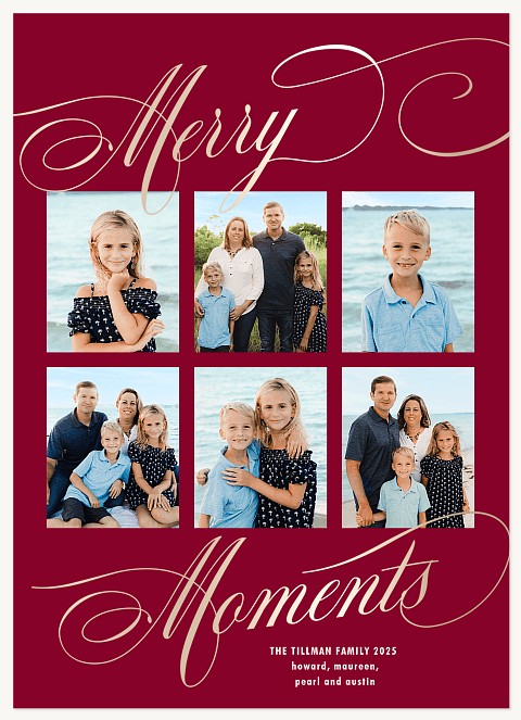 Scripted Elegance Personalized Holiday Cards
