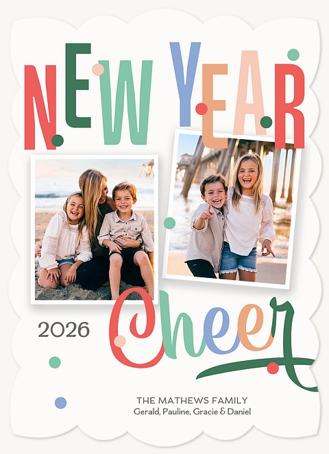 Playful Year Personalized Holiday Cards