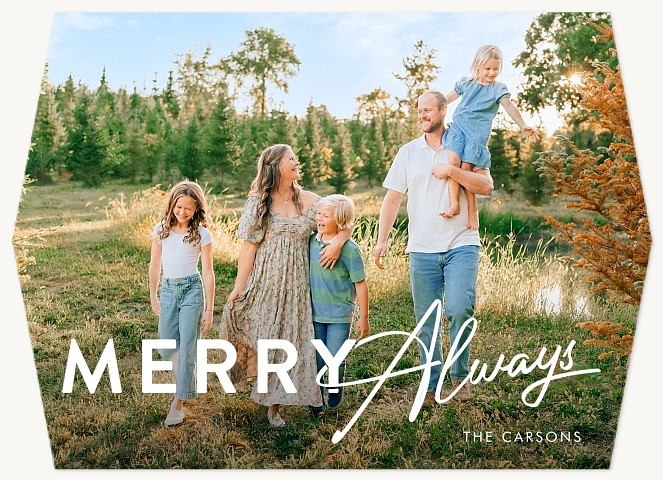 Merry Always Personalized Holiday Cards