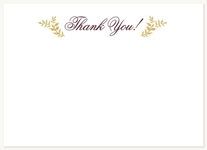 Luxe Laurels Graduation Thank You Cards