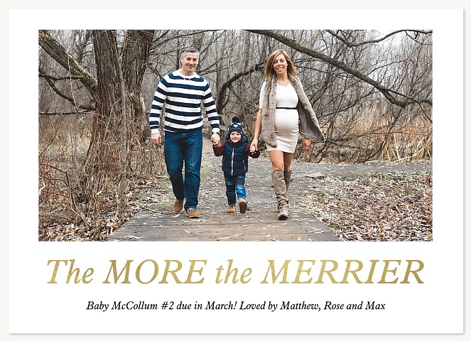Shimmering Reveal Personalized Holiday Cards