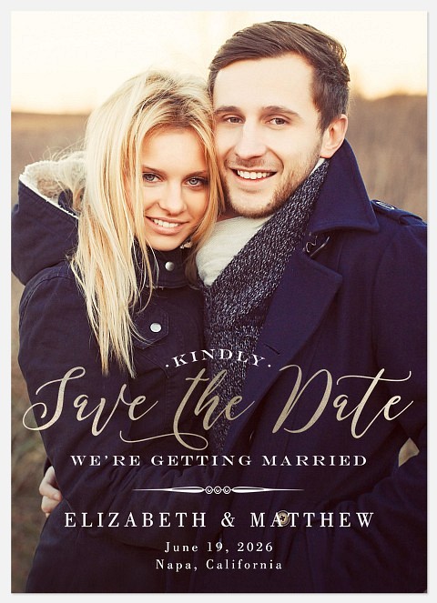 Classically Us Save the Date Photo Cards
