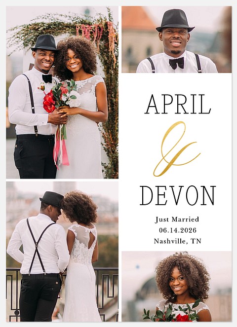 Elegant Ampersand Wedding Announcements