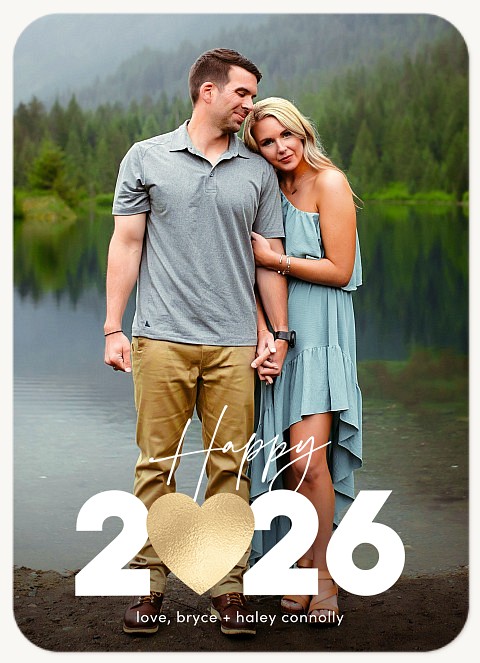 Big Heart Year Personalized Holiday Cards